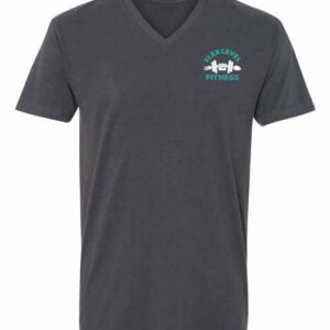 Embroidered Premium Fitted Sueded V-Neck T-Shirt - Heavy Metal